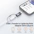 Mcdodo 36W USB-C to Lightning Adapter with Lanyard, Type-C to Lightning Adapter PD Fast Charging for iPhone/AirPods/Original MacBook, Support Charging&Data Transmission
